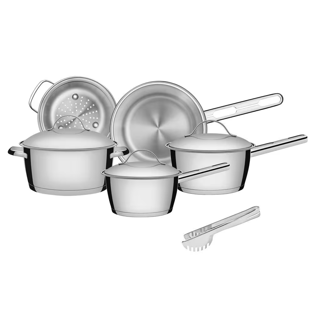 Jogo de Panelas com Fundo Triplo 5 Peças Tramontina Inox + Pegador de Massa