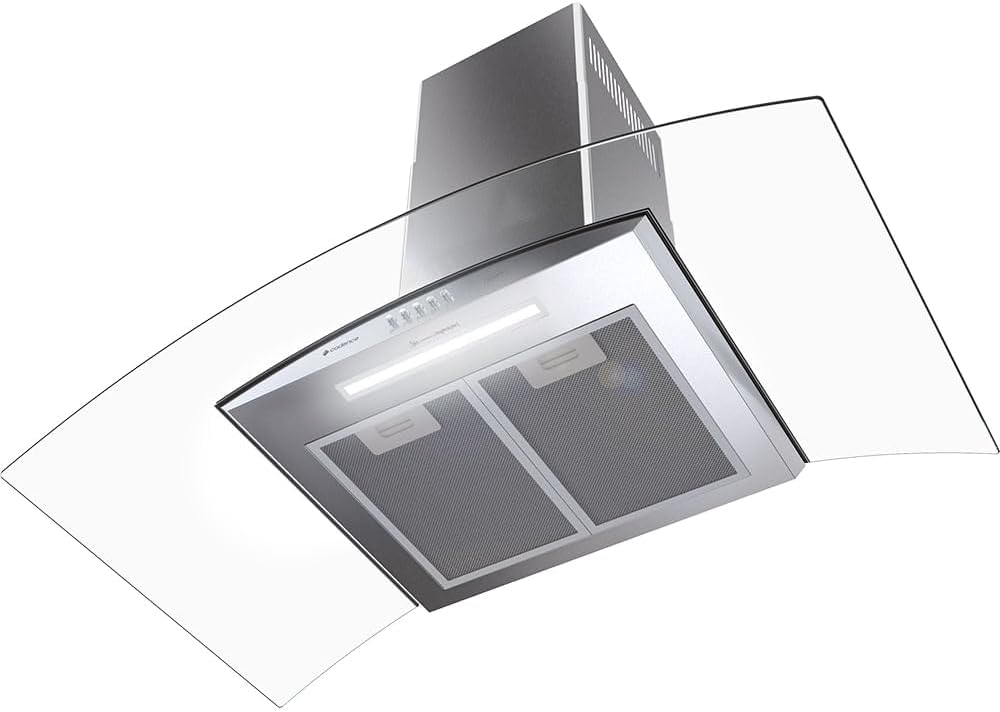 Coifa de Parede Cadence Inspire 90 cm, Vidro Curvo, CFA395