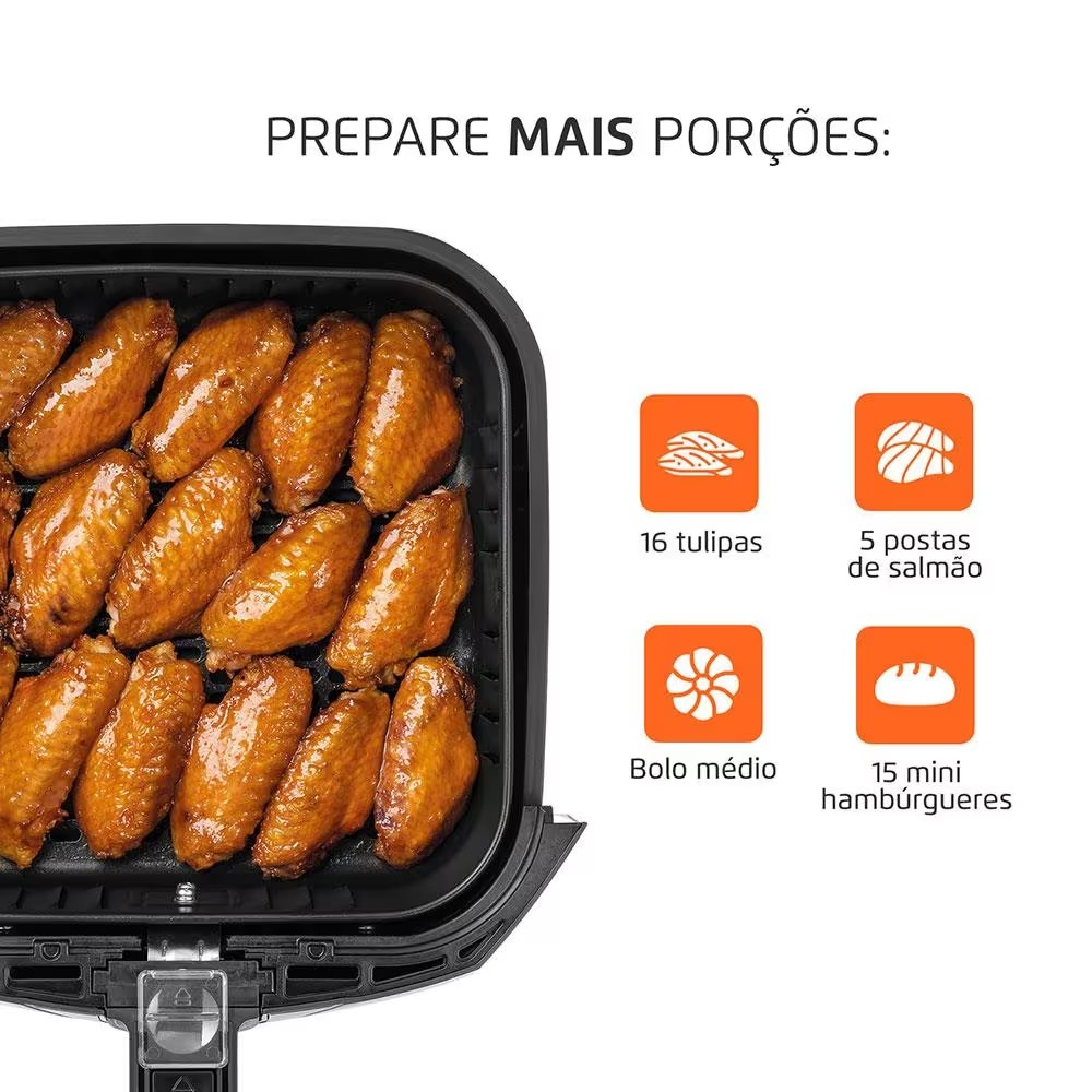 Fritadeira Elétrica Sem Óleo Air Fryer Mondial Family AFN40FB 4 L – Preta