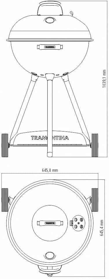 Tcp-56L Churrasqueira a Carvão Tramontina Preto