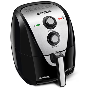 Fritadeira Elétrica Sem Óleo Air Fryer Mondial Grand Family AF-55I 5,5L – Preta/Inox