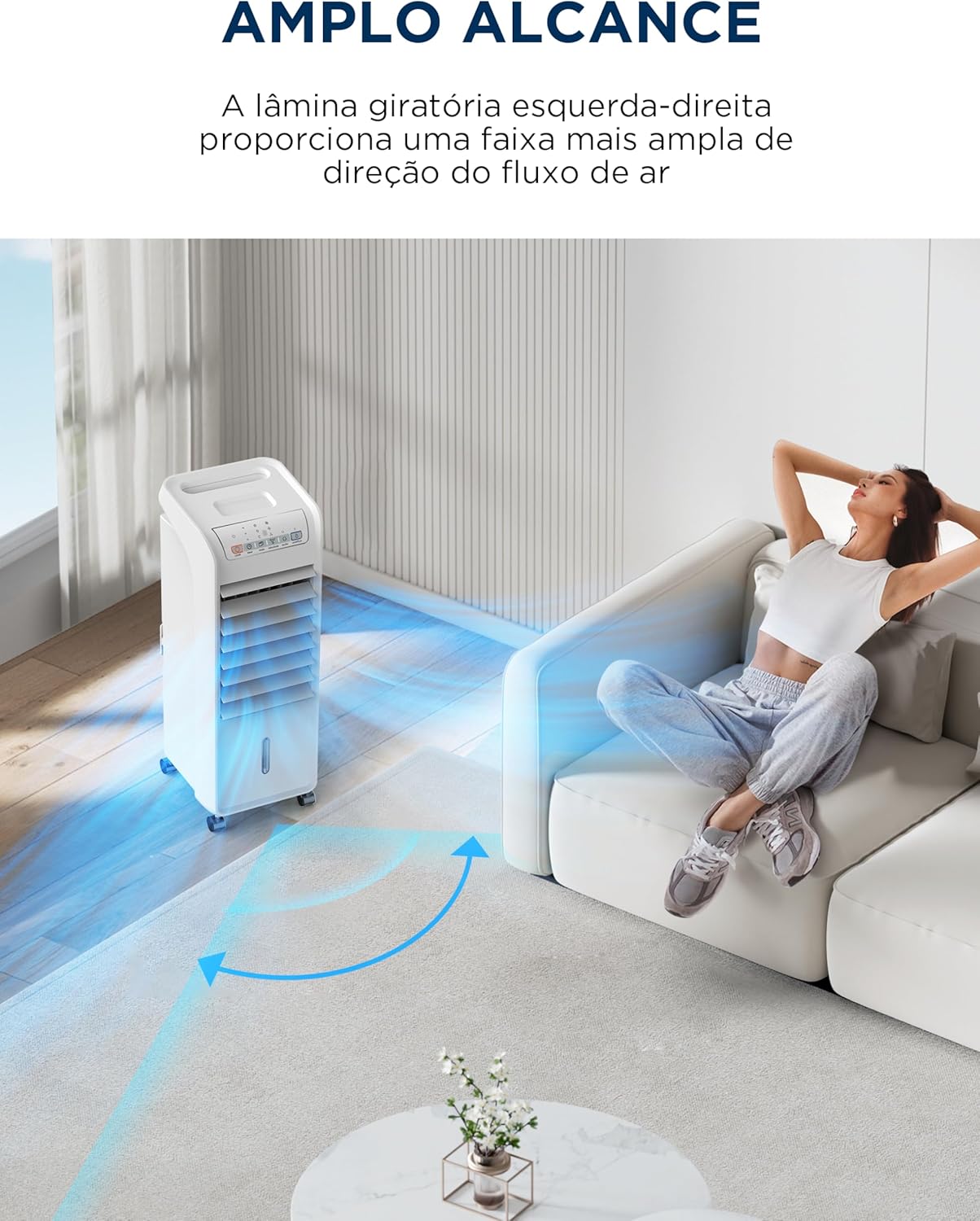 Climatizador de Ar Frio, 60W, 4,5L, Midea Branco, AKAF1