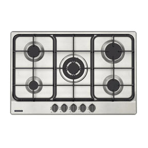 Cooktop a Gás Tramontina Penta FF 5GX Tri 75 em Aço Inox e Trempes em Ferro Fundido com Acendimento Superautomático 5 Queimadores