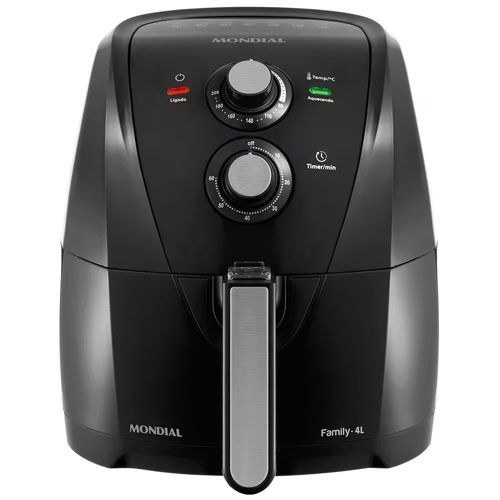 Fritadeira Elétrica Sem Óleo Air Fryer Mondial Family AFN40FB 4 L – Preta