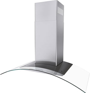 Coifa de Parede Cadence Inspire 90 cm, Vidro Curvo, CFA395