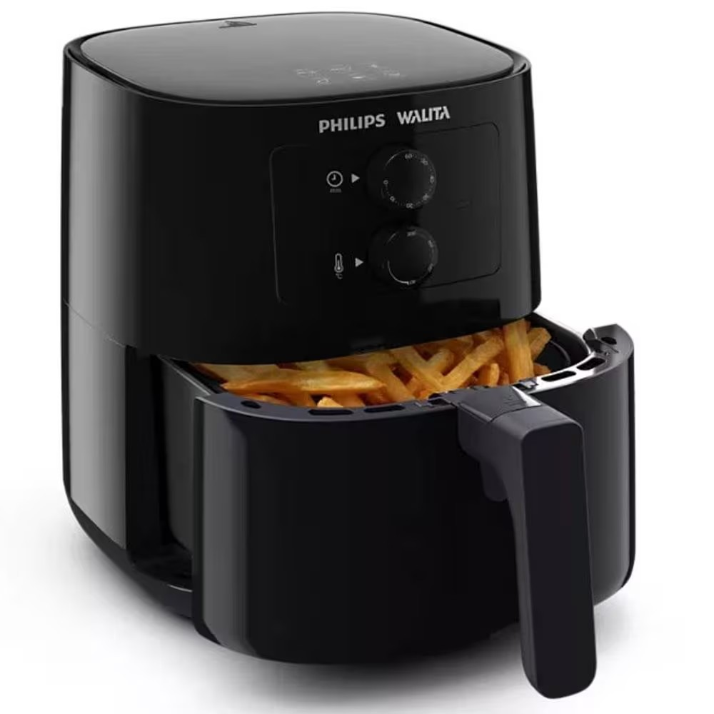Fritadeira Elétrica Sem Óleo Air Fryer Philips Walita RI9201 4,1 L - Preta