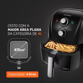 Fritadeira Elétrica Sem Óleo Air Fryer Mondial Family AFN40FB 4 L – Preta