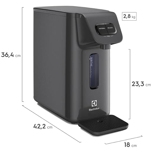 Purificador Electrolux Água Gelada 3 Níveis Cinza Efficient Eletrônico (PE15X) - Bivolt