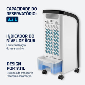 Climatizador Flash Air, Mondial, Branco/Preto, 80W - CL-03