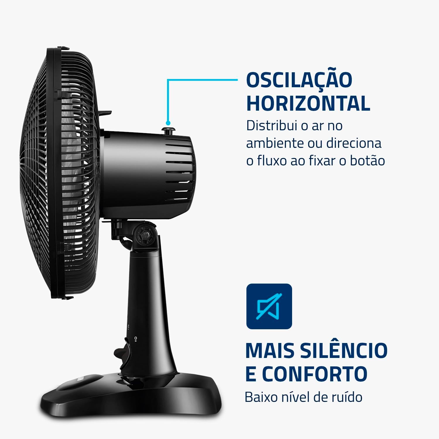 Ventilador de Mesa MONDIAL 110V, 30cm, 6 pás, Super Power - VSP-30-B