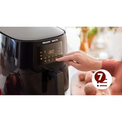 Fritadeira Elétrica Sem Óleo Air Fryer Philips Walita RI9270 XL 6,2L Digital – Preta