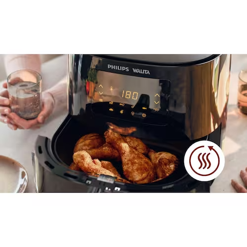 Fritadeira Elétrica Sem Óleo Air Fryer Philips Walita RI9270 XL 6,2L Digital – Preta